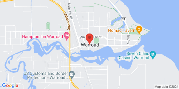FAST interview location map for Warroad Enrollment Center (RRT)