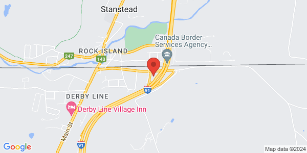 FAST interview location map for Derby Line Enrollment Center (EFK)